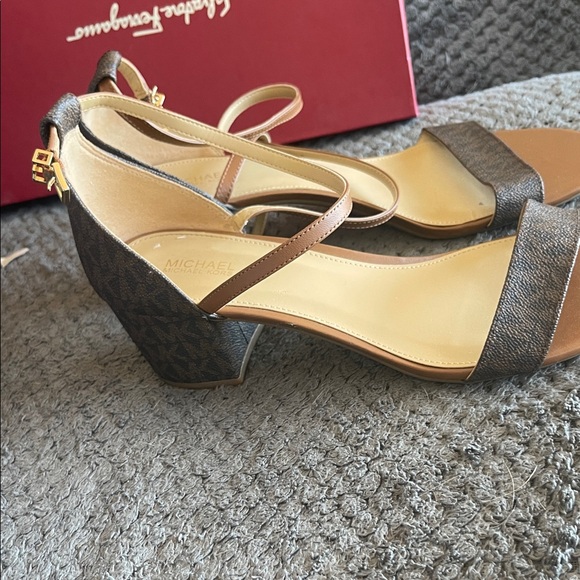 Michael Kors Brown and Tan Strappy Heels - Picture 4 of 4